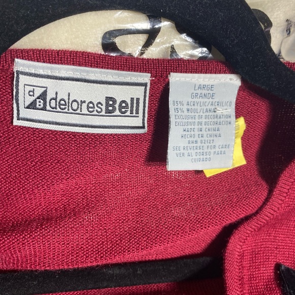 G-#14 Sweater by Doris Bell size large, maroon color - Picture 6 of 10